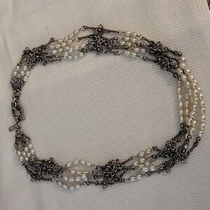 Silpada Pearl and Silver necklace